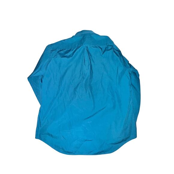 Vtg Yves Saint Laurent Button Front Shirt Men's Size 32-33 Green L/S 16.5" Neck - Picture 4 of 7